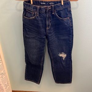 Fall 2023 Old Navy Girls High Rise Slouchy Straight Distressed Jeans